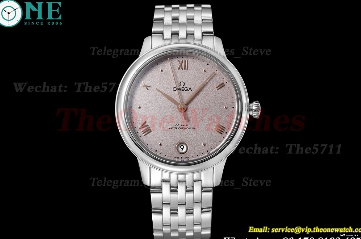 SS VSF De 34mm SS A8800 Ville Ladies Prestige Pink Dial 0413